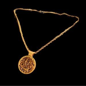 Beautiful Large Celtic Mandala Design Pendant Medallion Necklace